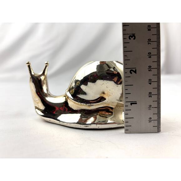 Mid-Century Modern Gold Tone Snail Candle Holder Vintage Decor MCM - Picture 6 of 11